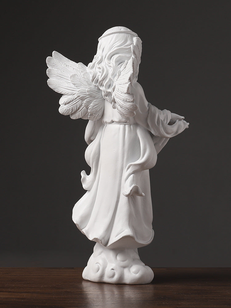 Little Angel Holding Cloth Memory Statue