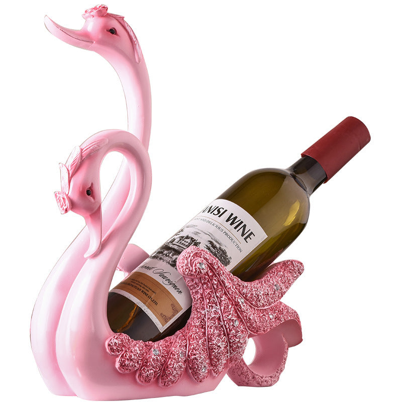 Couple Birds Swan Wine Bottle Holder Romantic Wine Rack