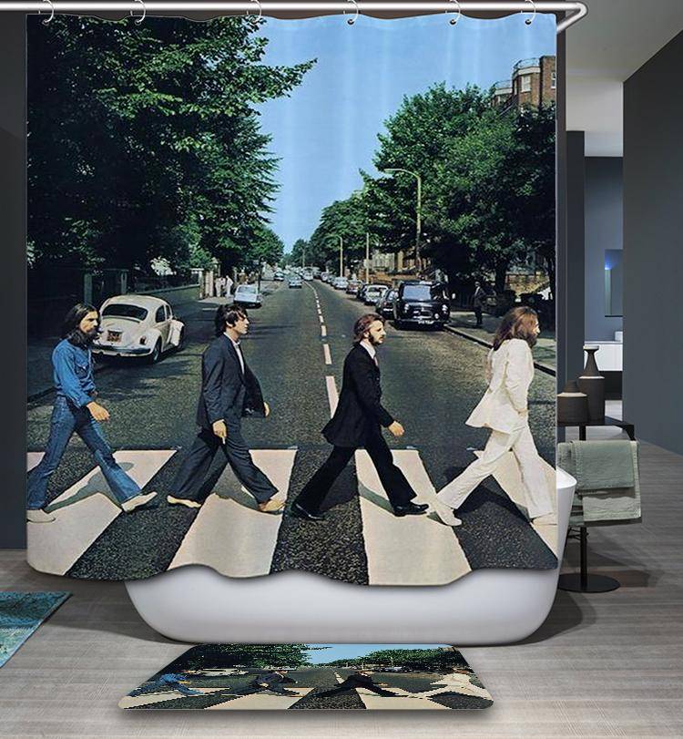 Music Album Abbey Road Beatles Shower Curtain