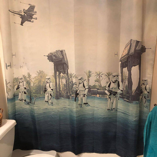 Coming Soldiers Star Wars Storm Trooper Shower Curtain