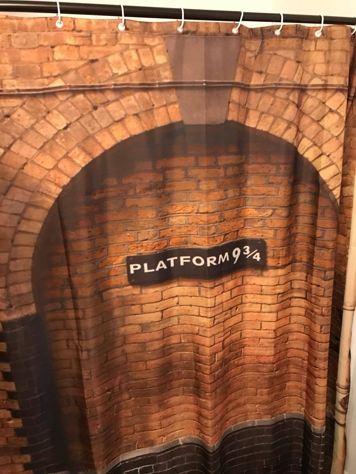 Harry Potter King's Cross Station Platform 9-3/4 Watercolor II Shower  Curtain