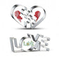 3 Pieces Love Cookie Cutters Heart Shaped Valentine Biscuit Fondant Set Baking Mold