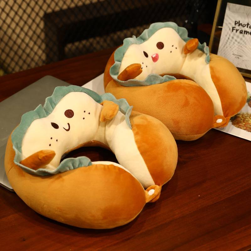 Toast Neck Pillow Cartoon Cute Bread Chin Support Travel Sleeping Cushion