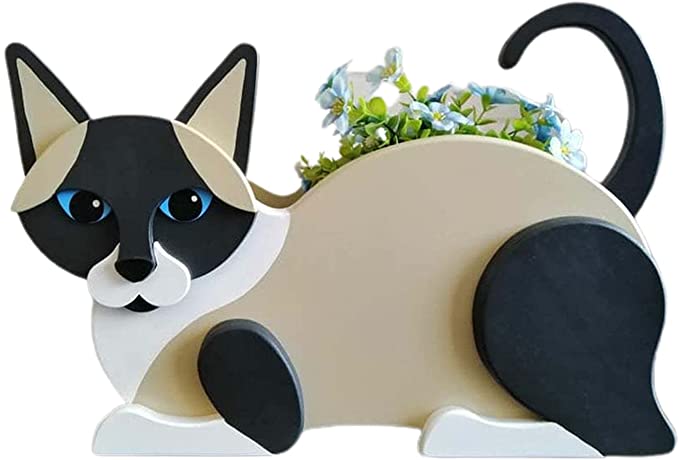 Multi Colors Cat Shaped Planters Box Flower Pot