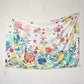 Watercolor Spring Floral Butterfly with Meadow Wildflower Tapestry