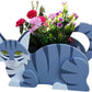 Multi Colors Cat Shaped Planters Box Flower Pot