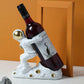 Golden Piggyback Astronaut Wine Bottle Holder Spaceman Wine Rack