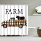 Carrying Cow Animals Brown Farm Truck Shower Curtain