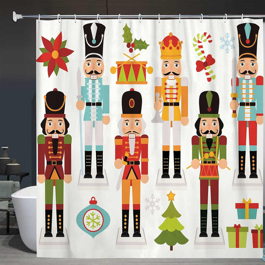 Cracker Christmas Shower Curtain