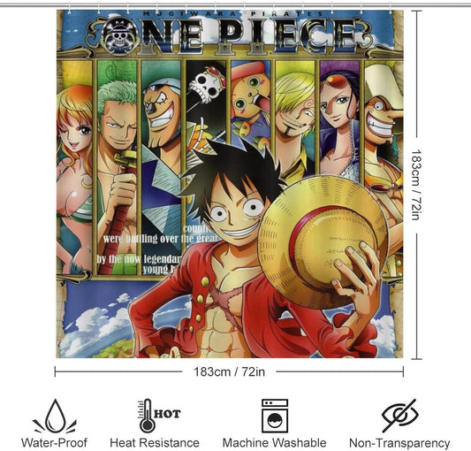 Luffy Anime Shower Curtain