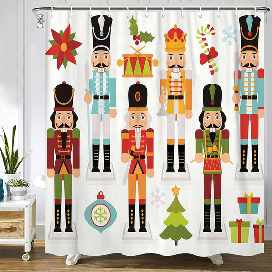 Cracker Christmas Shower Curtain