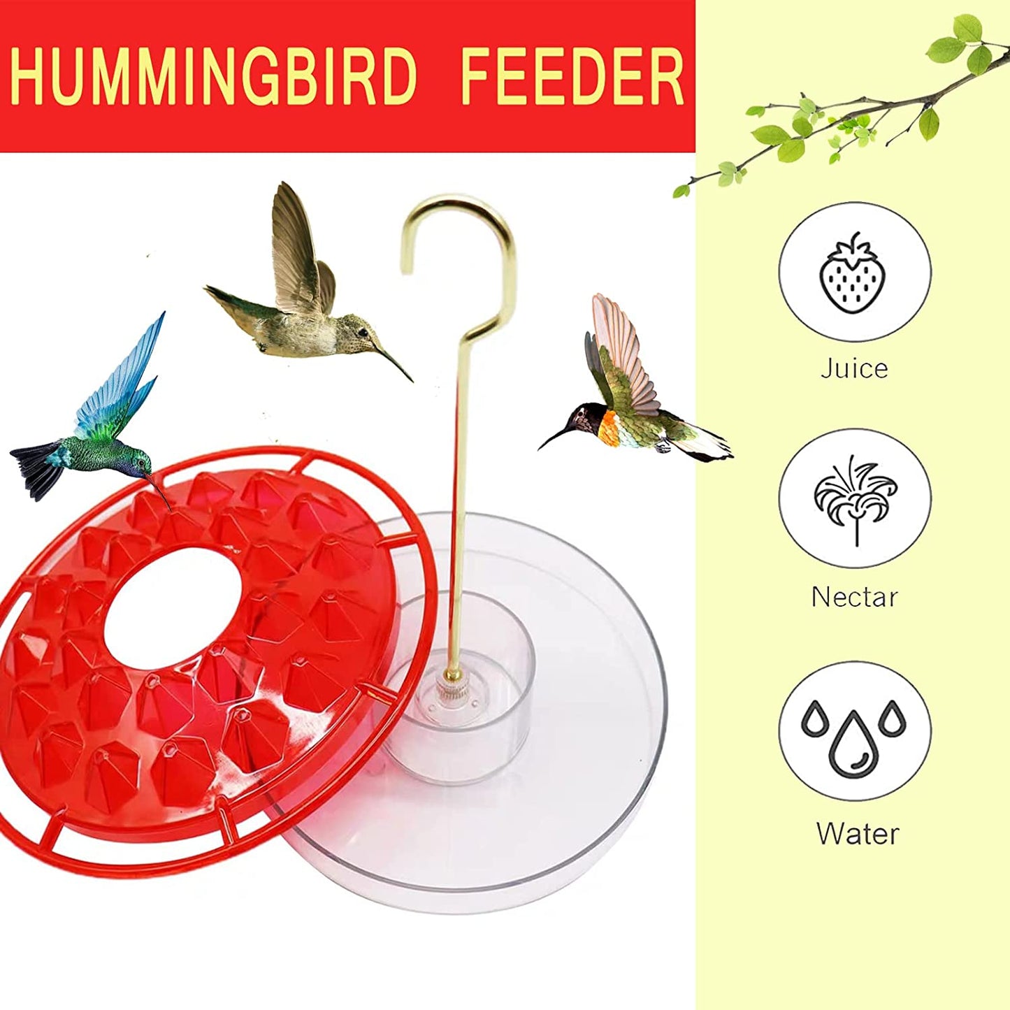 25 Feeding Ports Red Aspects Hummingbird Feeder