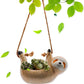 Brown Cute Animal Flower Succulent Pot Hanging Sloth Planter