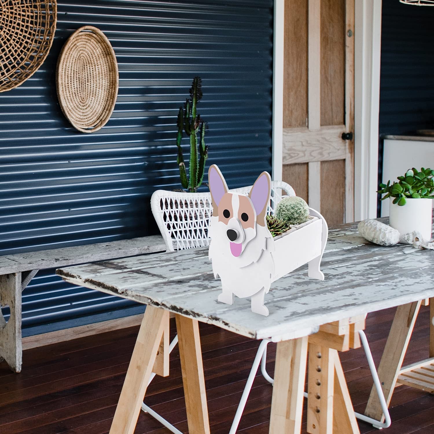 dog shaped plant pot 47+ Dog Planter, 13.38 Inch Large, Wooden Flower Pot – HeartCasa