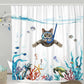 Funny Cat With Snorkel Shower Curtain