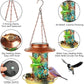 Metal Waterproof Cardinals Hummingbird Solar Lantern Bird Feeder