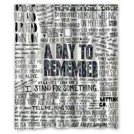 Black White Quote A Day To Remember Shower Curtain