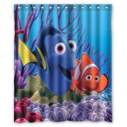 Cartoon Fish Underwater Finding Nemo Shower Curtain