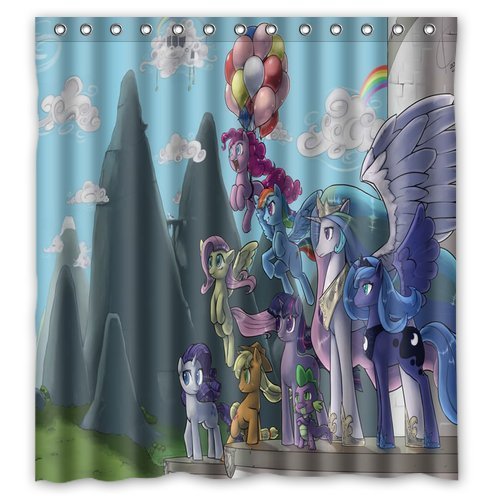 Kids Cartoon MIP My Little Pony Shower Curtain