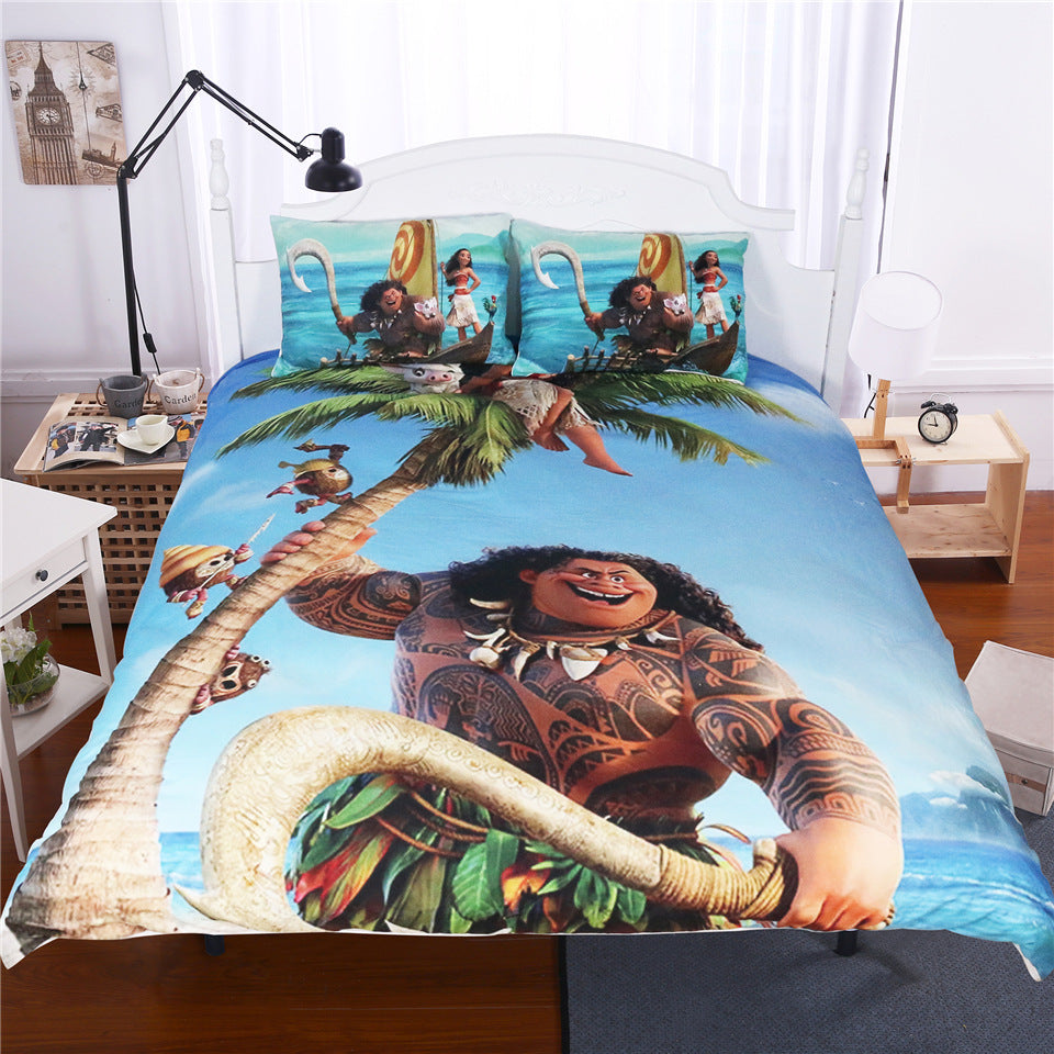 Anime Moana Maui Bed Sheets Duvet Covers Bedding Sets