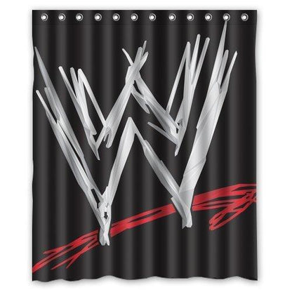 Black White Sport WWE Shower Curtain