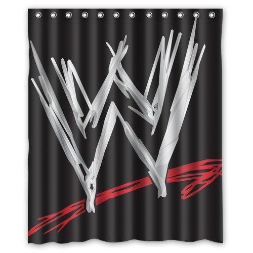Black White Sport WWE Shower Curtain