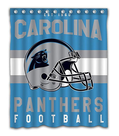 NFL Football Helmet Team Flag Carolina Panthers Shower Curtain
