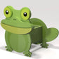 Cartoon Green Frog Planter Flower Pot