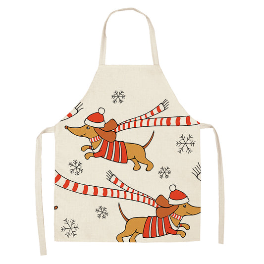 Christmas Dog Pet Design Dachshund Kitchen Apron