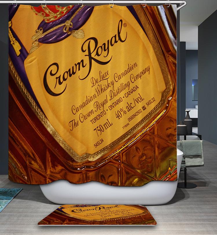 Crown Royal Yellow Whisky Wine Shower Curtain