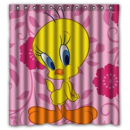 Cartoon Yellow Tweety Bird Shower Curtain