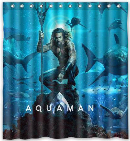 under The Sea Superhero Aquaman Movie Shower Curtain