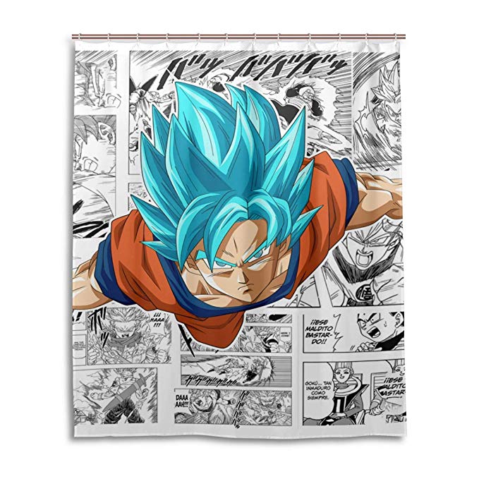 Anime Goku Comic Backdrop Dragon Ball Z Shower Curtain