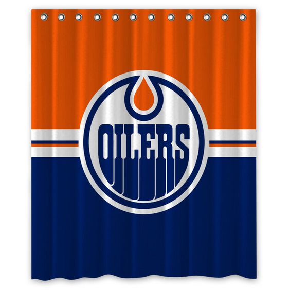Edmonton Oilers Hockey Sport Team Shower Curtain