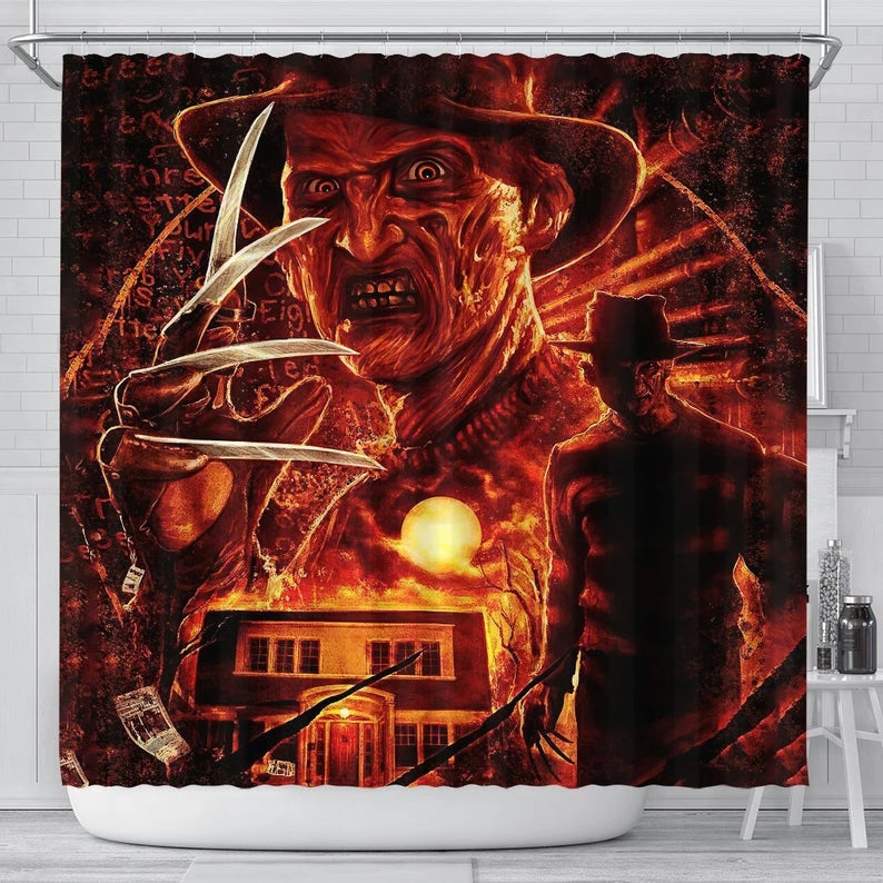 Nightmare Street Freddy Krueger Shower Curtain