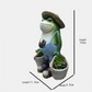 Frog Succulent Planter Gardener Design with Two Small Cactus Plant Pots