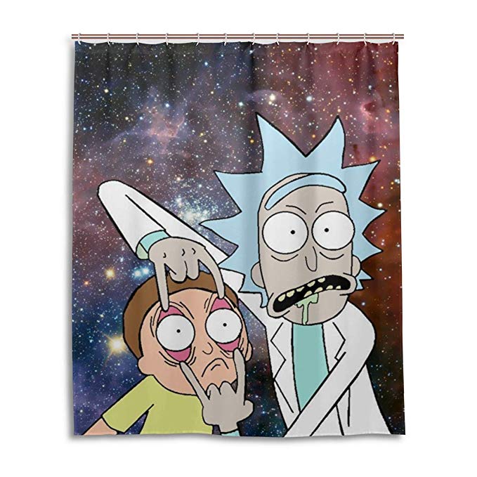 Open Eyes Galaxy Rick and Morty Shower Curtain