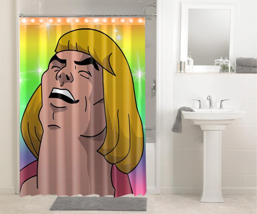 Sings What Is Going on Love Funny Meme He Man Shower Curtain