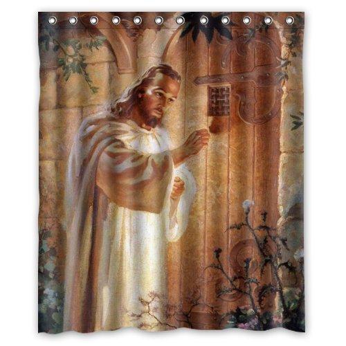 Christian Religious Jesus Knocking The Door Jesus Shower Curtain