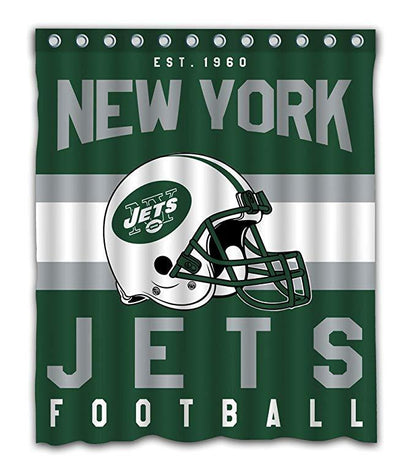 Football Helmet Team Flag NEW YORK JETS Shower Curtain
