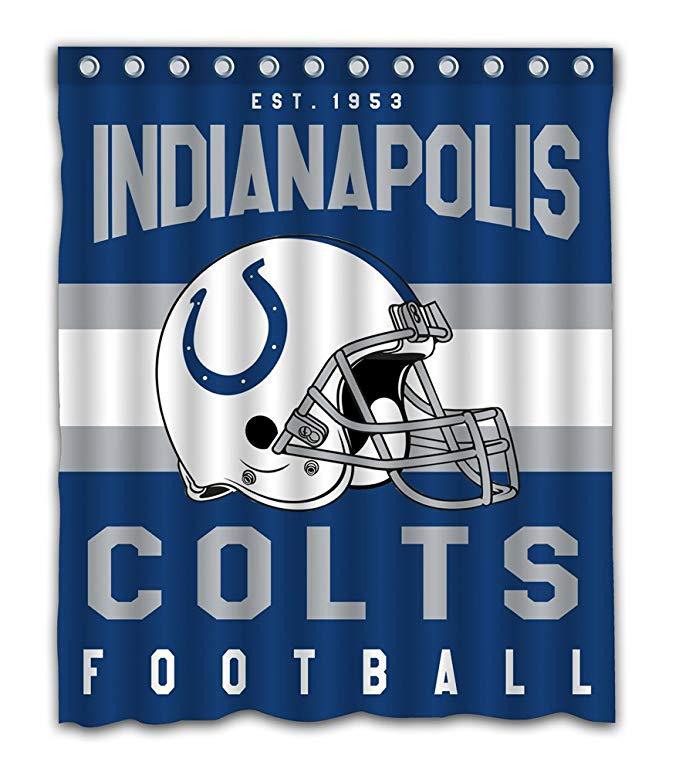 Football Helmet Team Flag Indianapolis Colts Shower Curtain