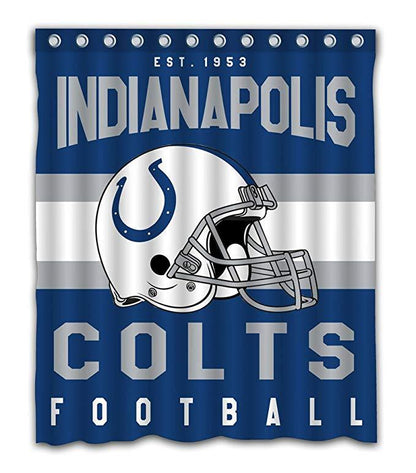 Football Helmet Team Flag Indianapolis Colts Shower Curtain