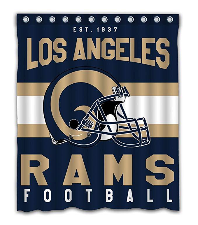 NFL Football Helmet Team Los Angeles Rams Shower Curtain