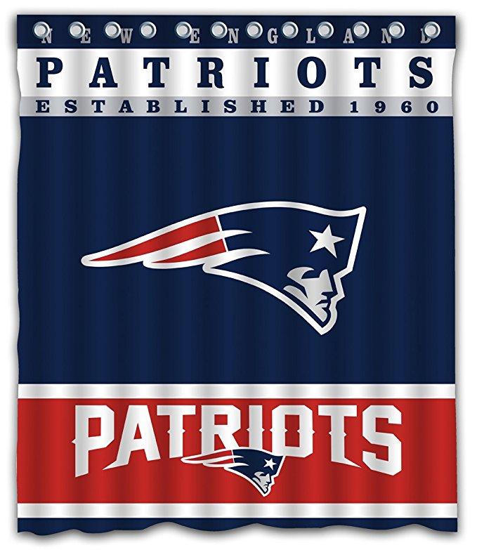 Football Team Flag New England Patriots Shower Curtain