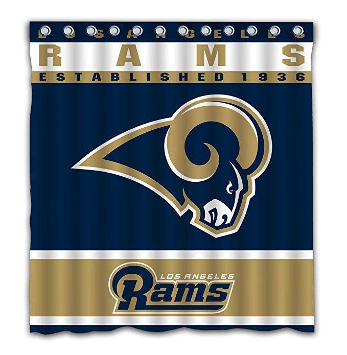 Football Sport Team Flag Los Angeles Rams Shower Curtain