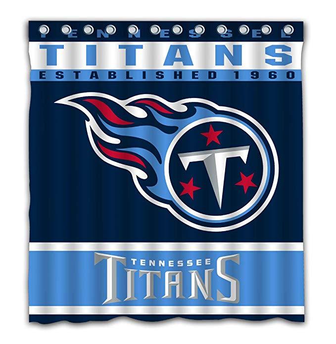 Football Sport Team Flag Tennessee Titans Shower Curtain