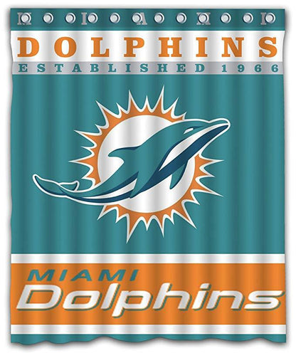 Football Team MIAMI Dolphins Shower Curtain