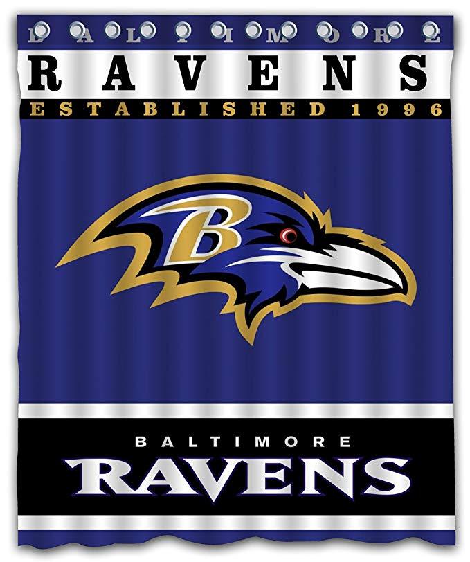 Football Team Flag Baltimore Ravens Shower Curtain