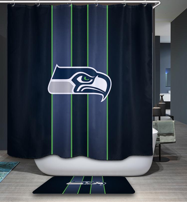 Football Team Flag Seattle Seahawks Shower Curtain