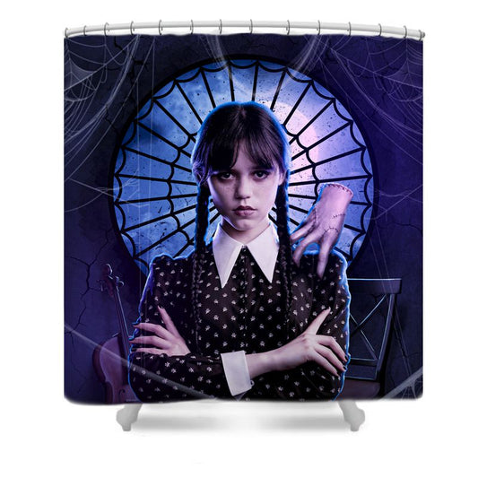 Nevermore Academy Wednesday Shower Curtain